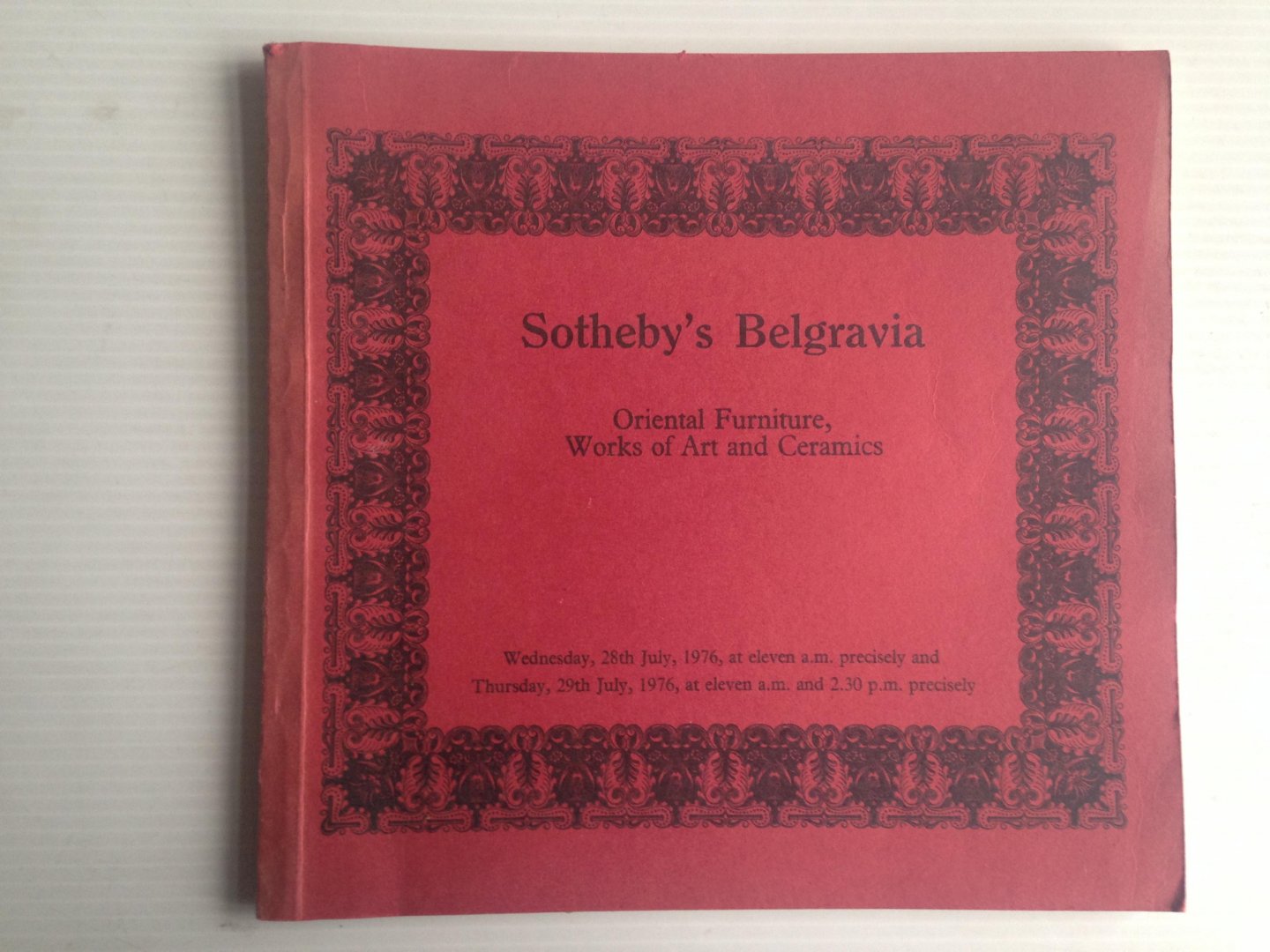 Catalogue Sotheby - Oriental Furniture, Works of Art and Ceramics