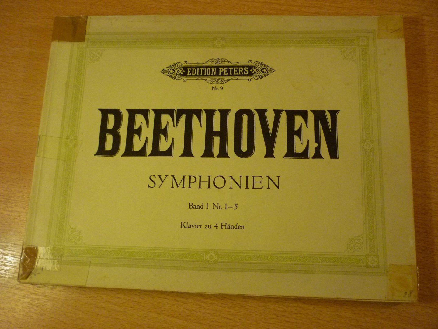 Beethoven; Ludwig von (1770 – 1827) - Symphonien zu 4 Handen; Band I; No 1 - 5  (Hugo Ulrich)