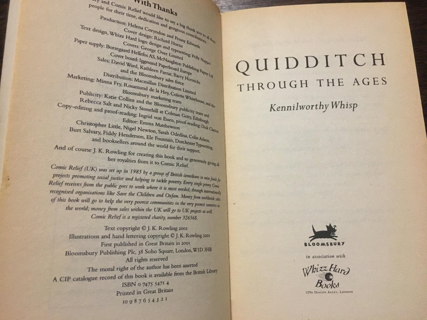 Rowling, J K - Harry Potter; Comic Relief: Quidditch Through the Ages