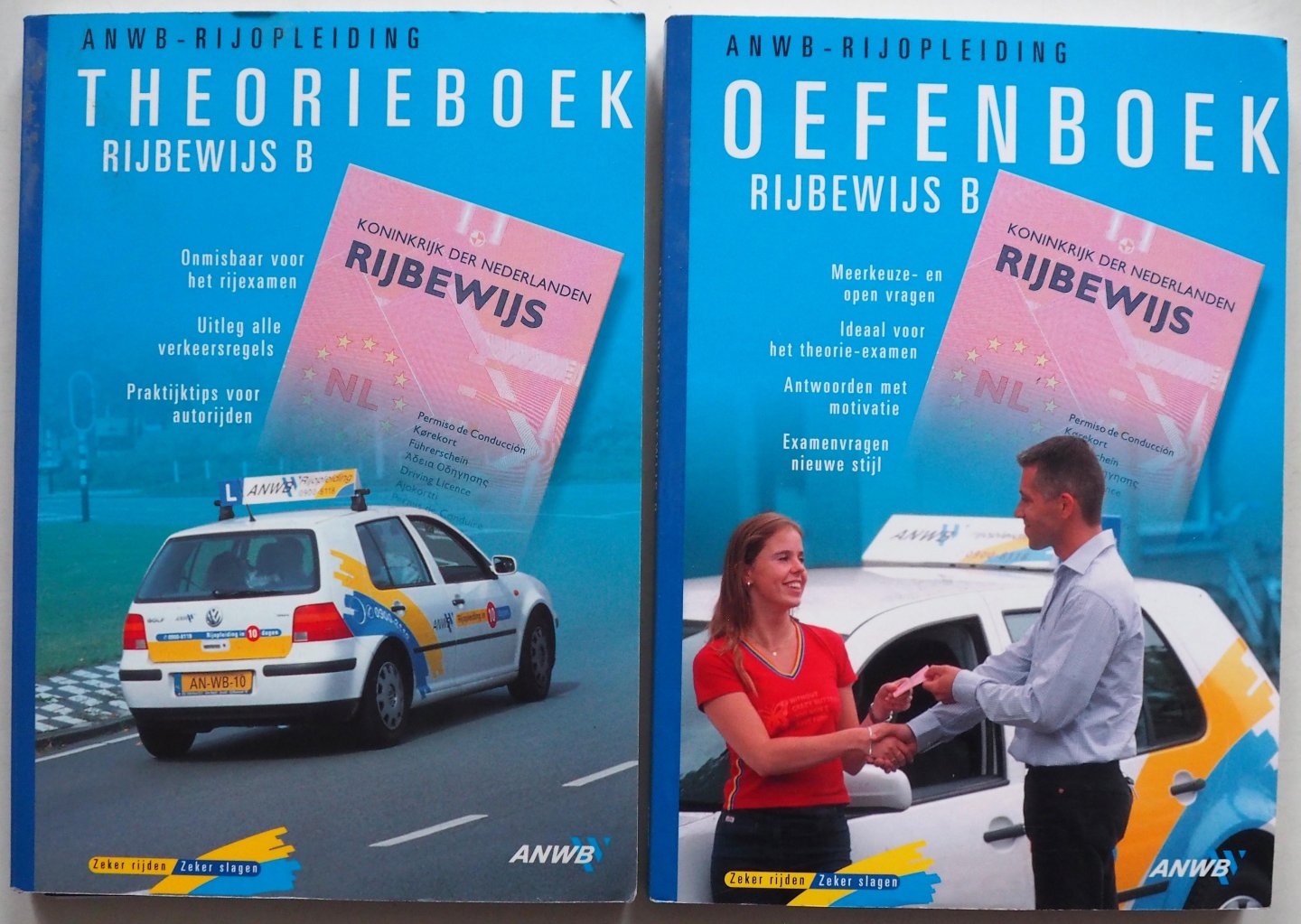Beersum W van, Barse Dick de, e.a. - ANWB Rijopleiding oefenboek rijbewijs B  & theorieboek B, 2 boeken samen