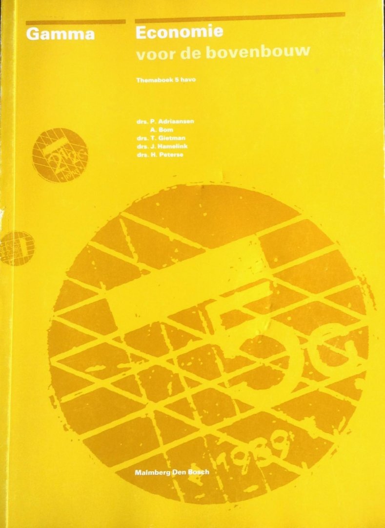Adriaansen, P. (e.a.) - Gamma economie voor de bovenbouw