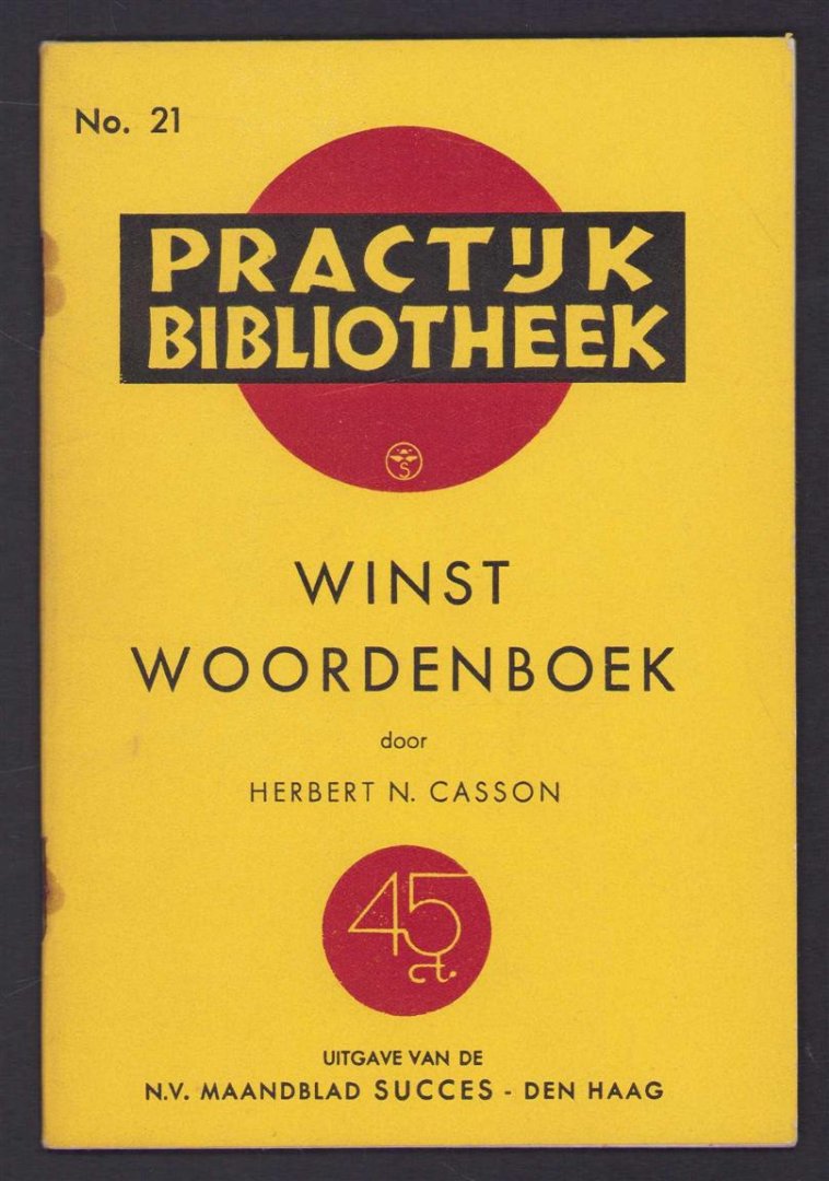 Herbert N. Casson - Winst woordenboek - Practijk bibliotheek No 21