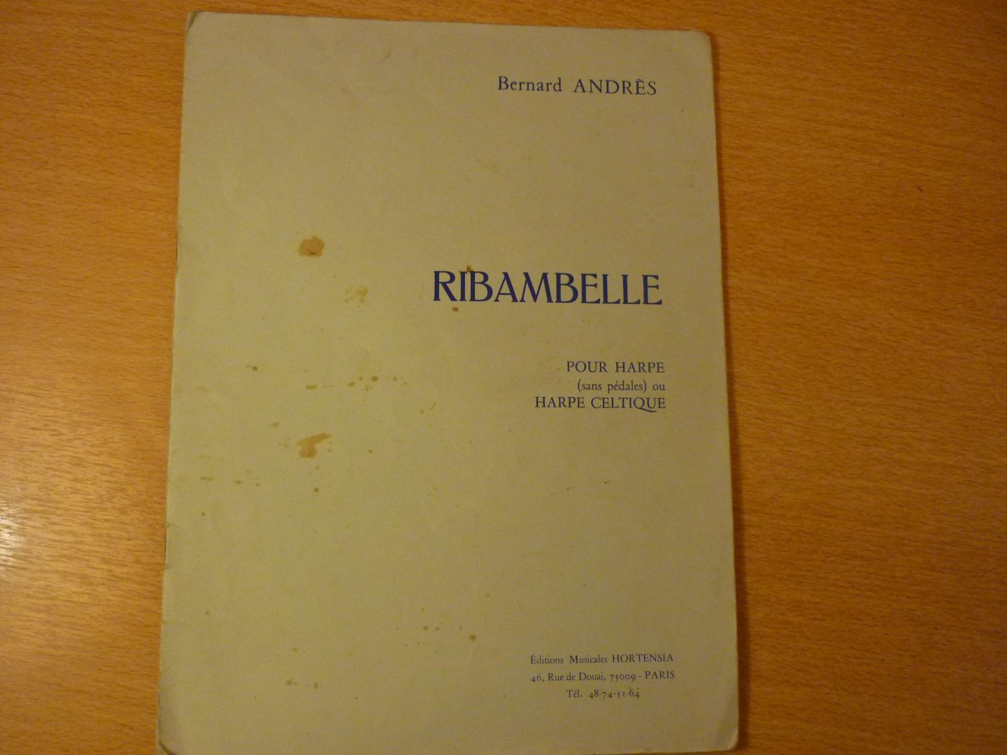 Andrès; Bernard (*1941) - Ribambelle; Harpe Celtique