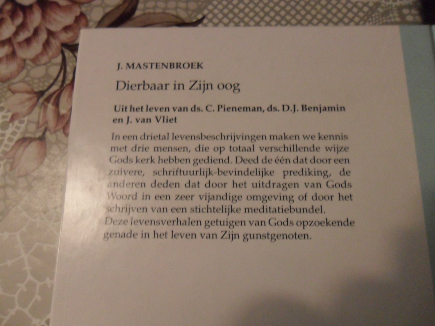 Mastenbroek J. - Dierbaar in zijn oog