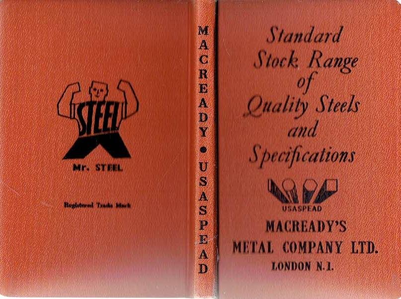 MACREADY's METAL COMPANY - Standard Stock Range of Quality Steels and Specifications - Macready's Metal Company.