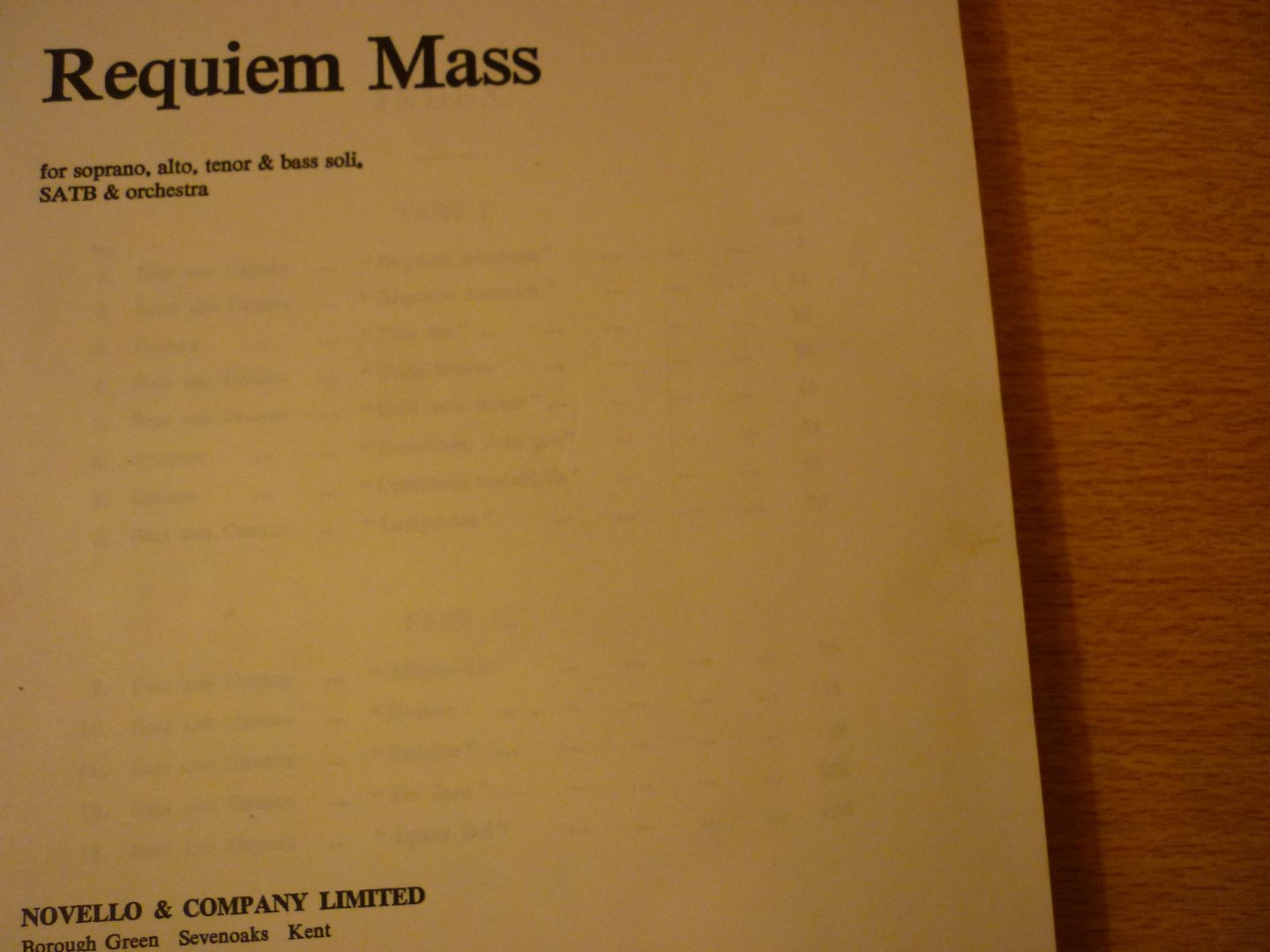 Dvorak; Antonín (1841 – 1904) - Requiem Mass Op. 89; for soprano, alto, tenor & bass soli, SATB & Orchestra