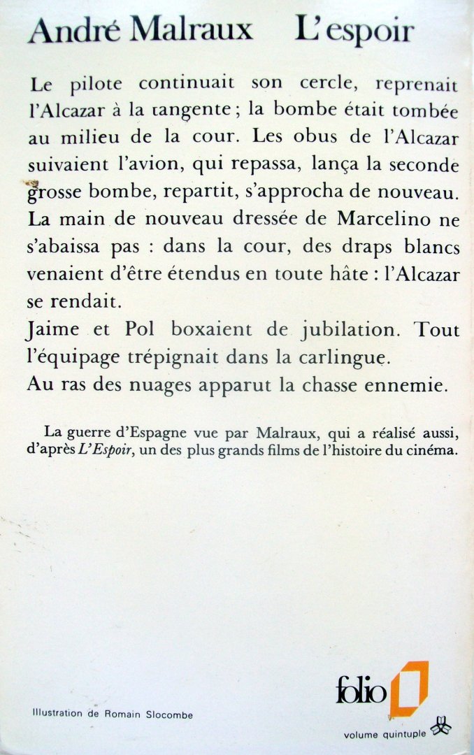 Malraux, André - L'espoir (FRANSTALIG)