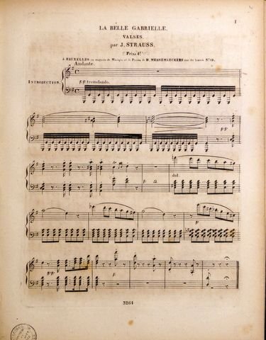 Strauss, Johann (Vater): - La belle Gabrielle. Valses