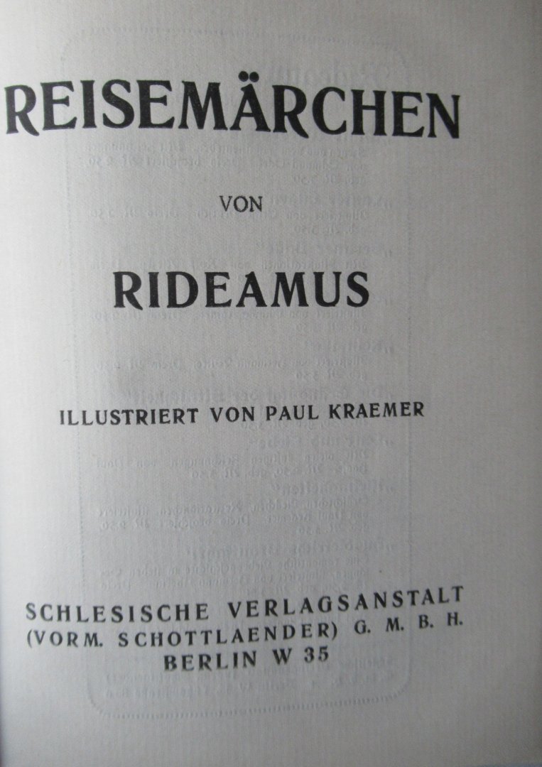 Rideamus - Reisemärchen