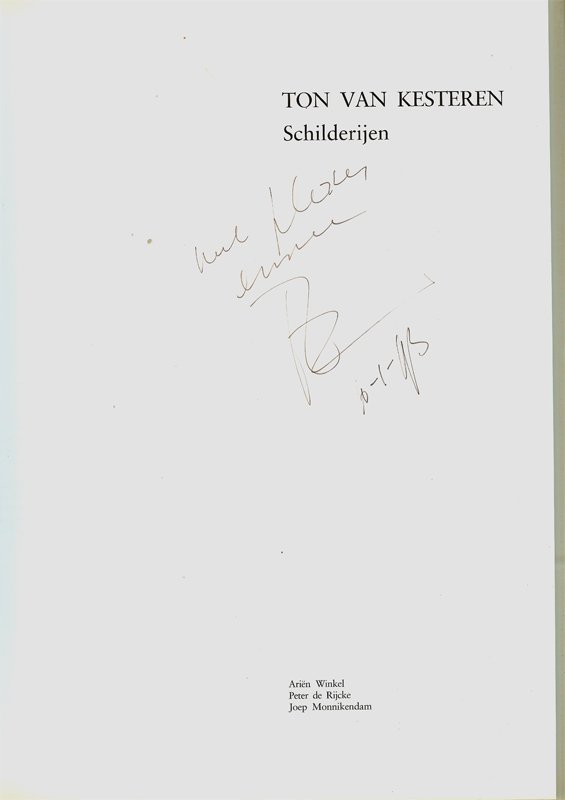 Henk Heijnen - Ton van Kesteren - schilderijen 2 - gesigneerd met opdracht 1995.