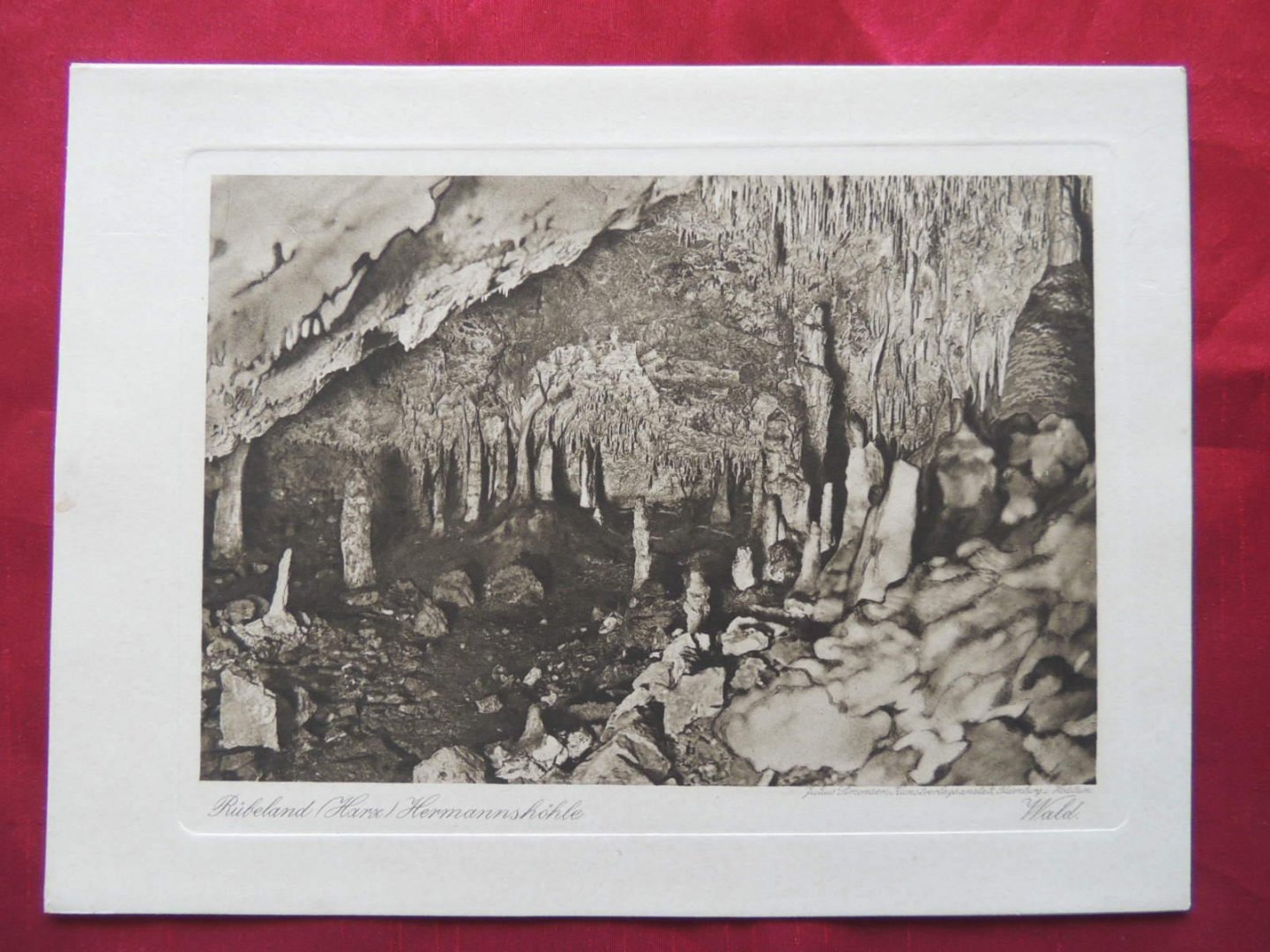  - RUBELAND UND DIE HERMANNSHOHLE  -  RÜBELAND und Die Hermannshöhle.  6 der schönsten ansichten in echtem Kupfertiefdruck