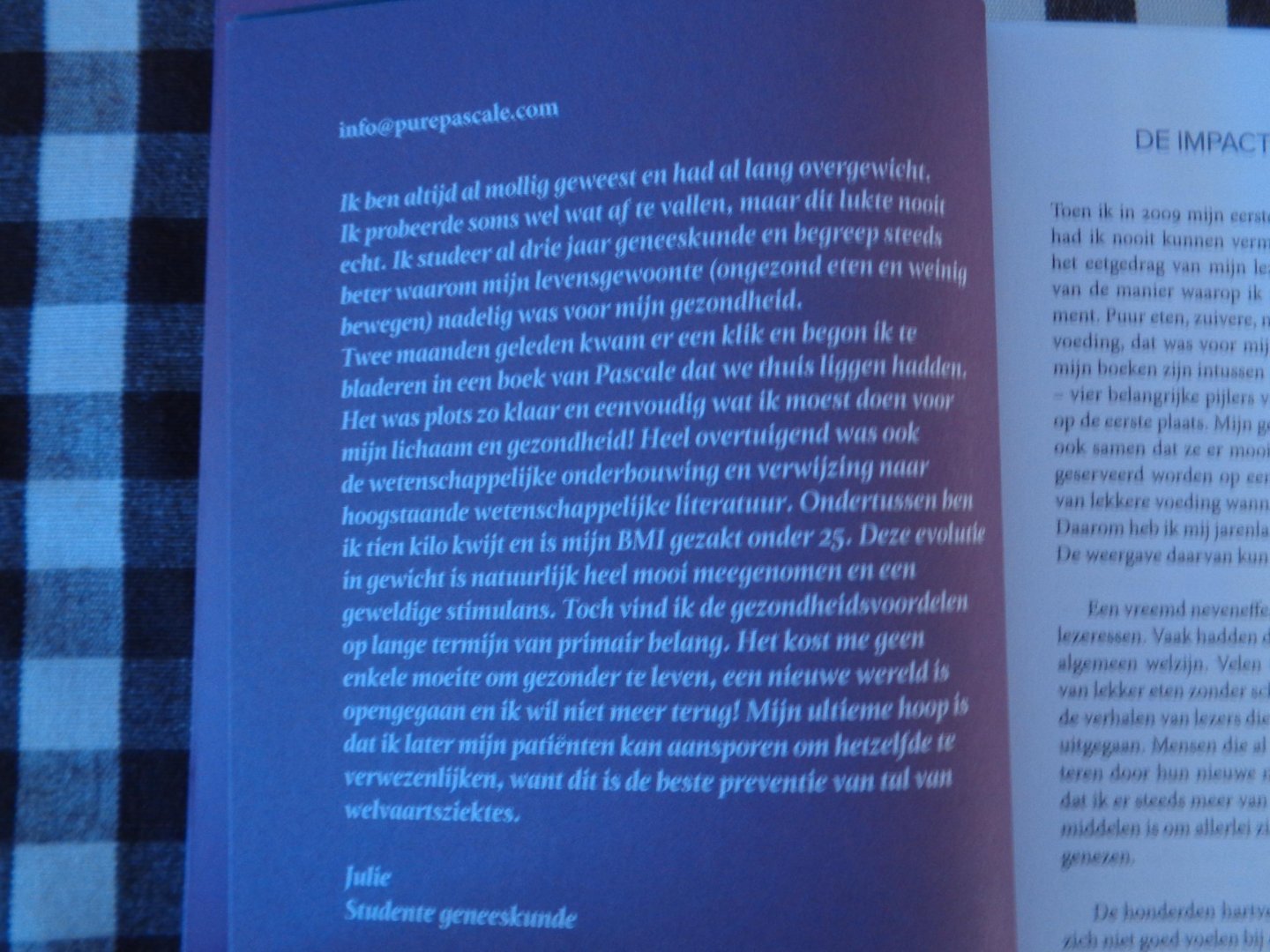 Naessens, Pascale - Openhartig over eten / gesprekken van Pascale Naessens met haar lezers