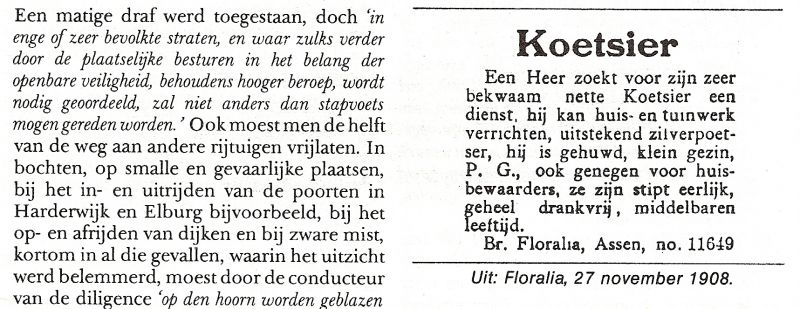 Wentzel, G. - PER DILIGENCE VAN AMERSFOORT NAAR ZWOLLE