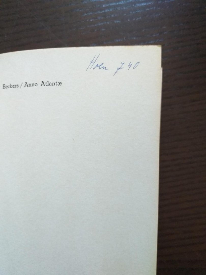 Beckers, Walter - Anno Atlantae; 15 magische verhalen over leven en dood