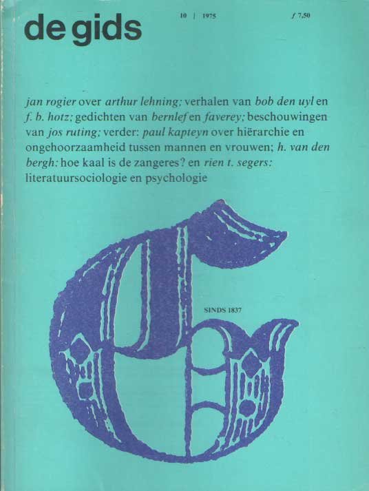 Constandse, H. Mulisch e.a. (redactie), A.L. - De Gids. Algemeen Cultureel Maandblad. Honderdachtendertigste jaargang, 1975 no. 10