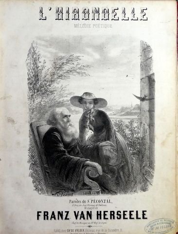 Van Herseele, Franz: - L`hirondelle. Mélodie poétique. Paroles de S. Pécontal