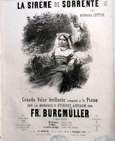 Burgmüller, Frédéric: - La Sirène de Sottente. Grande valse brillante. à 2 mains
