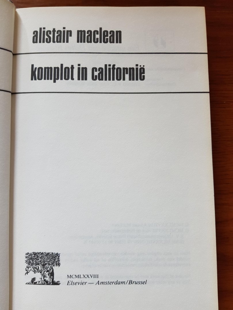 MacLean, Alistair - Komplot in Californië