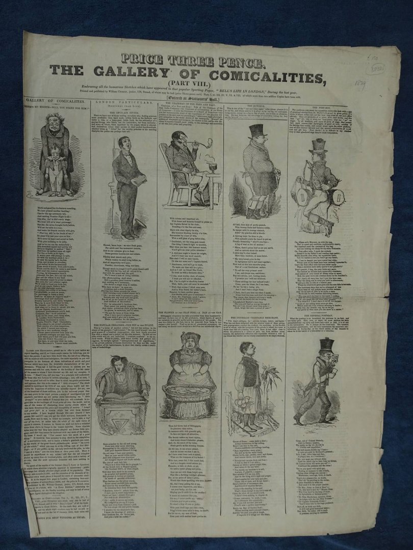 Clement, William. - The Gallery of Comicalities, Part VIII. Embracing all the humorous sketches which have appeared in that popular Sporting Paper, "Bell's Life in London", during the last year.