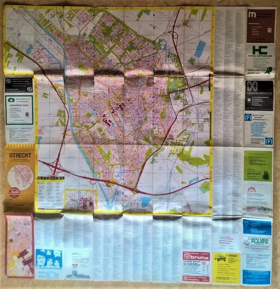 Anoniem - Falkplan stadsplattegrond van Utrecht (Zeist) met centrumkaart en volledig register 1:10.000.