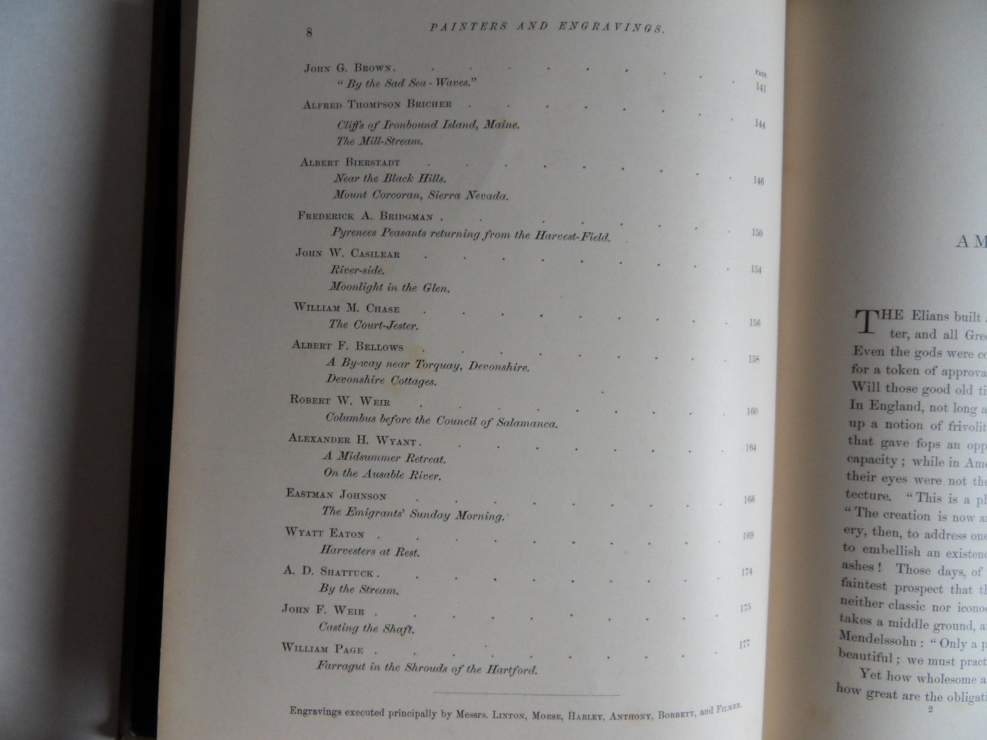 Sheldon, G.W. - American Painters. - With Eighty-Three Examples of their Work engraved on Wood.