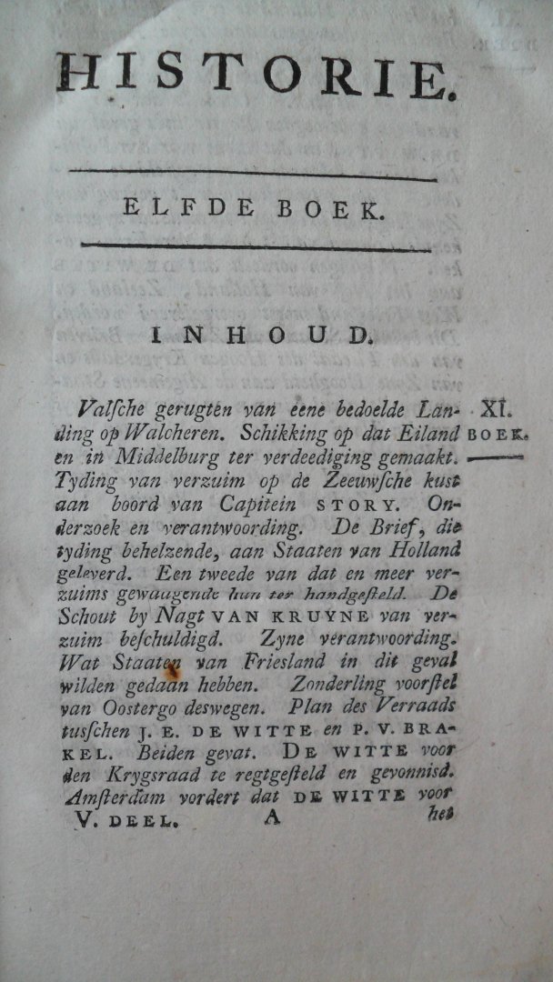 Wagenaar - Vaderlandsche Historie vervattende de Geschiedenissen der Vereenigde Nederlanden met Plaaten (5e deel)