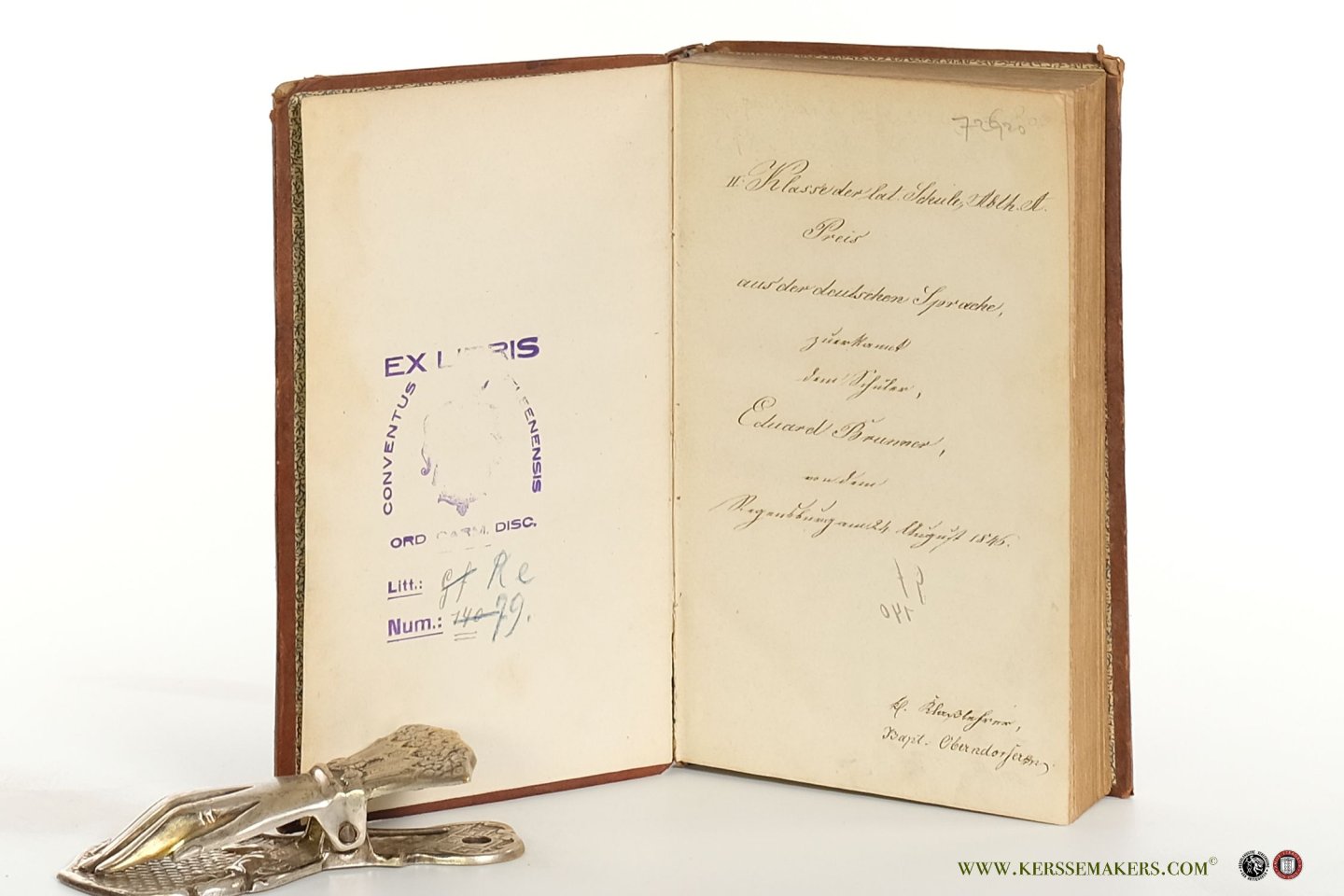 Nepos, Cornelius / Joh. Heinrich Bremi. - Cornelius Nepos de Vita Excellentium Imperatorum. Vierte, berichtigte Ausgabe für Schulen. [ Preisband Schulpreis Regensburg ].