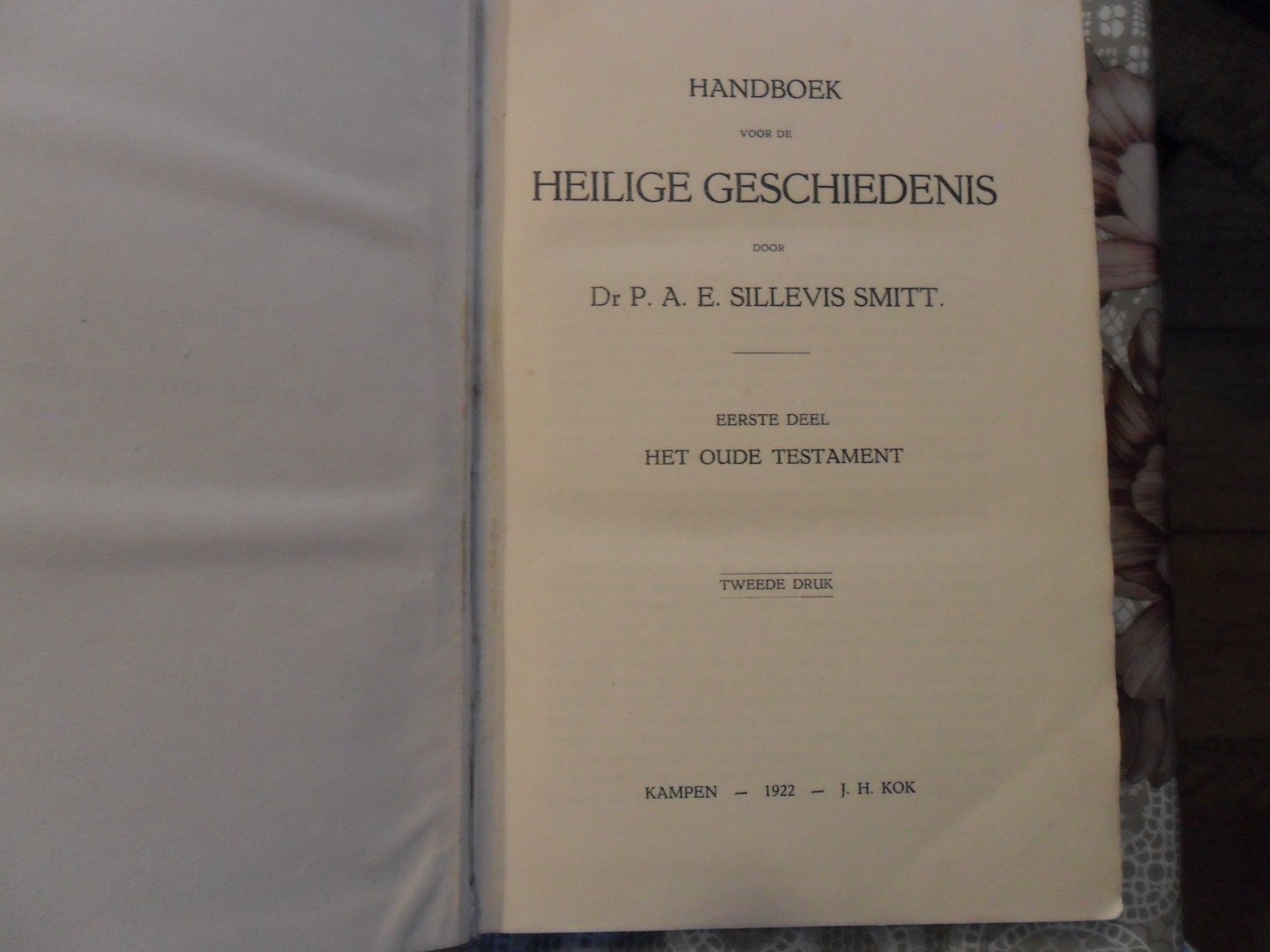 Sillevis Smitt P.A.E. - Handboek voor de heilige geschiedenis