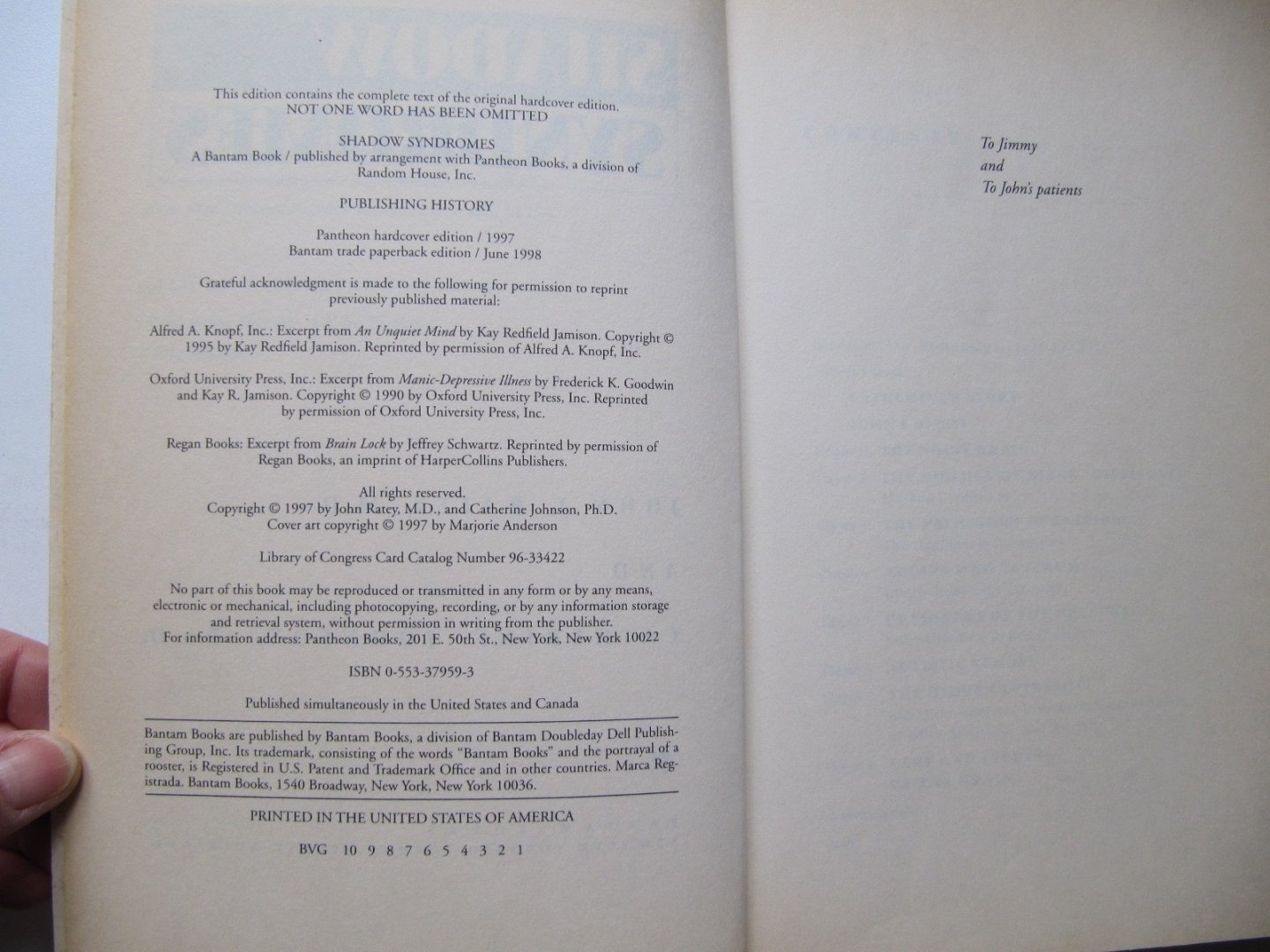 Ratey, John J. - Shadow Syndromes / The Mild Forms of Major Mental Disorders That Sabotage Us