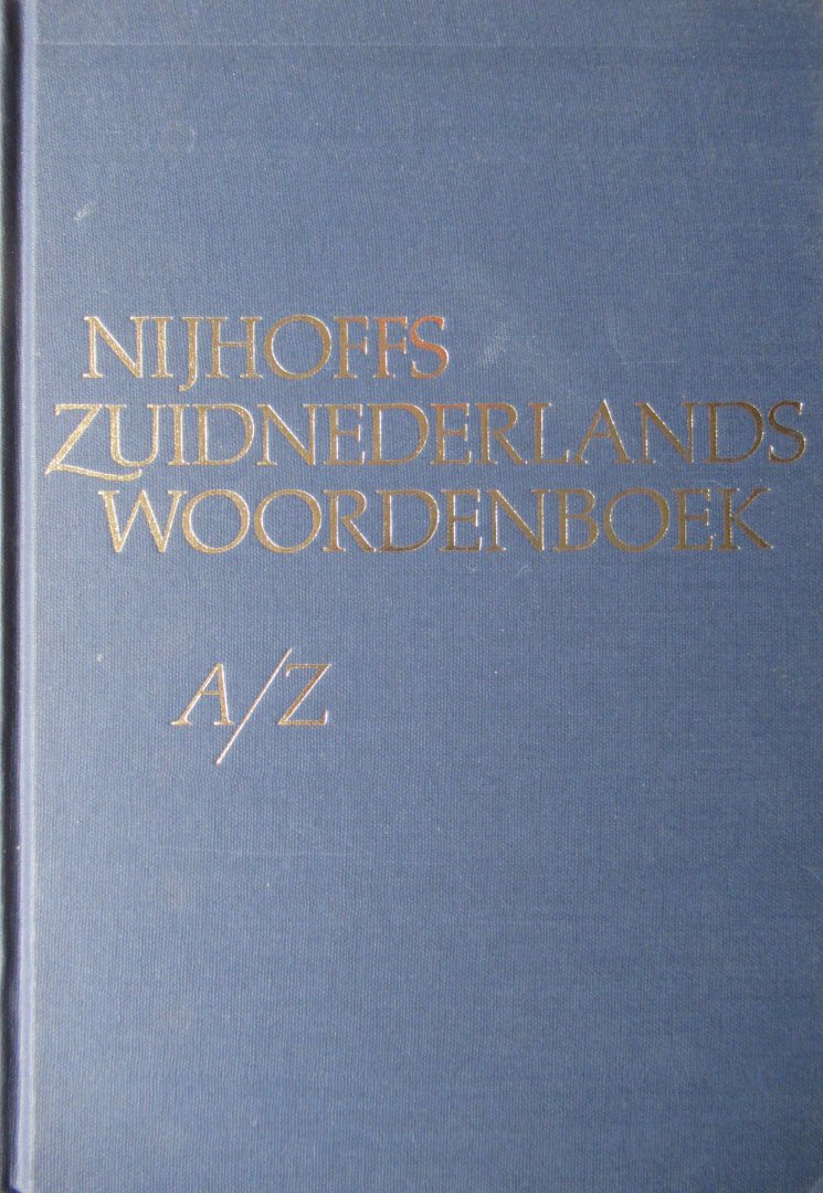 Clerck,  de Walter - Nijhoffs Zuidnederlands woordenboek