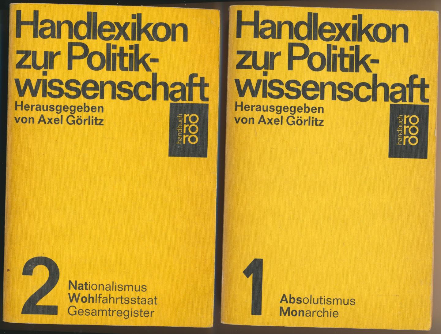 Görlitz, Axel (Hg.) - Handlexikon zur Politikwissenschaft, 1972,