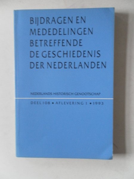 Aerts, E.; e.a. - Bijdragen en mededelingen betreffende de geschiedenis der Nederlanden 108e jaargang nr.1