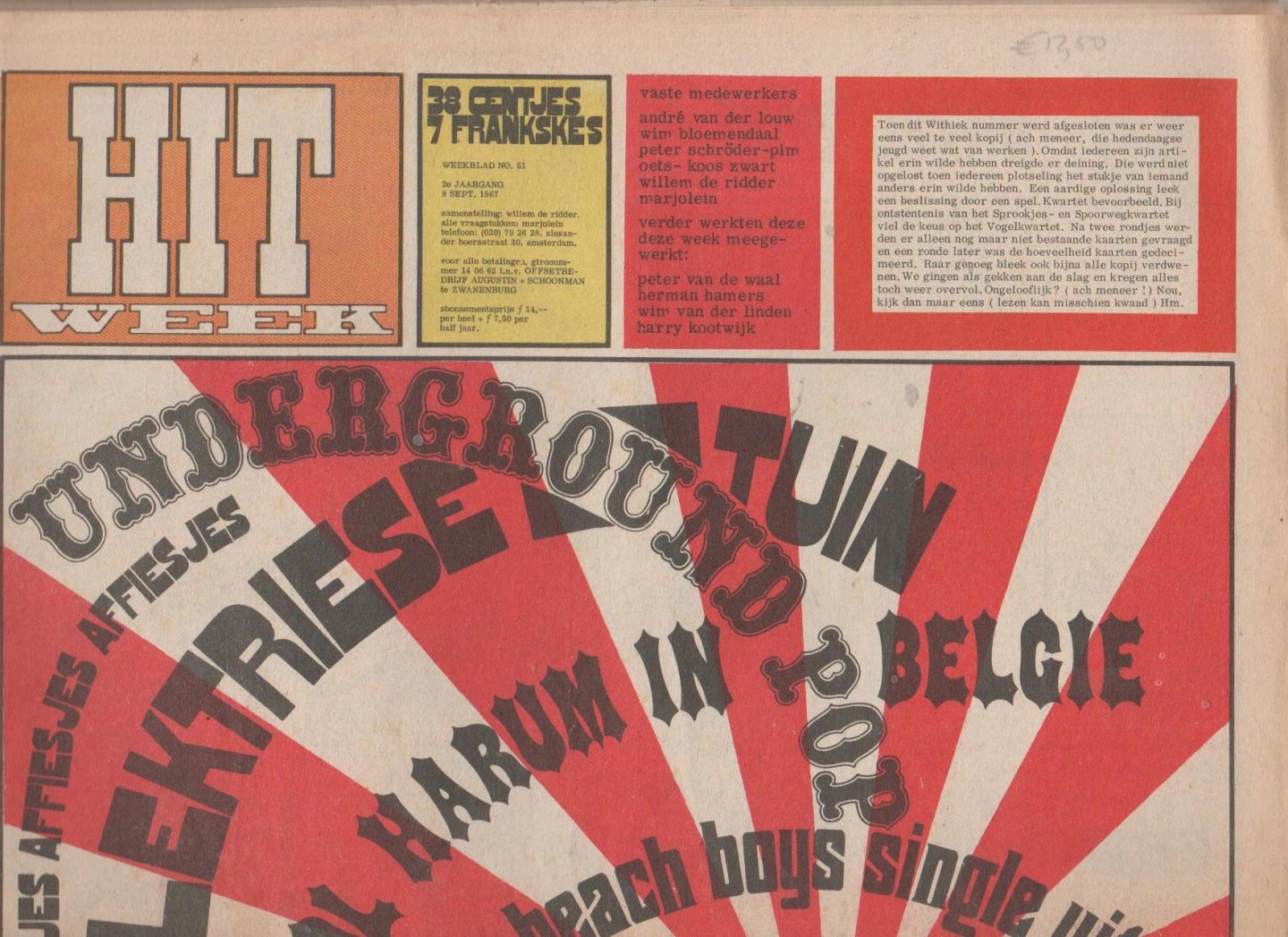  - Hitweek 2e jaargang 51 undergroud,Procol Harum