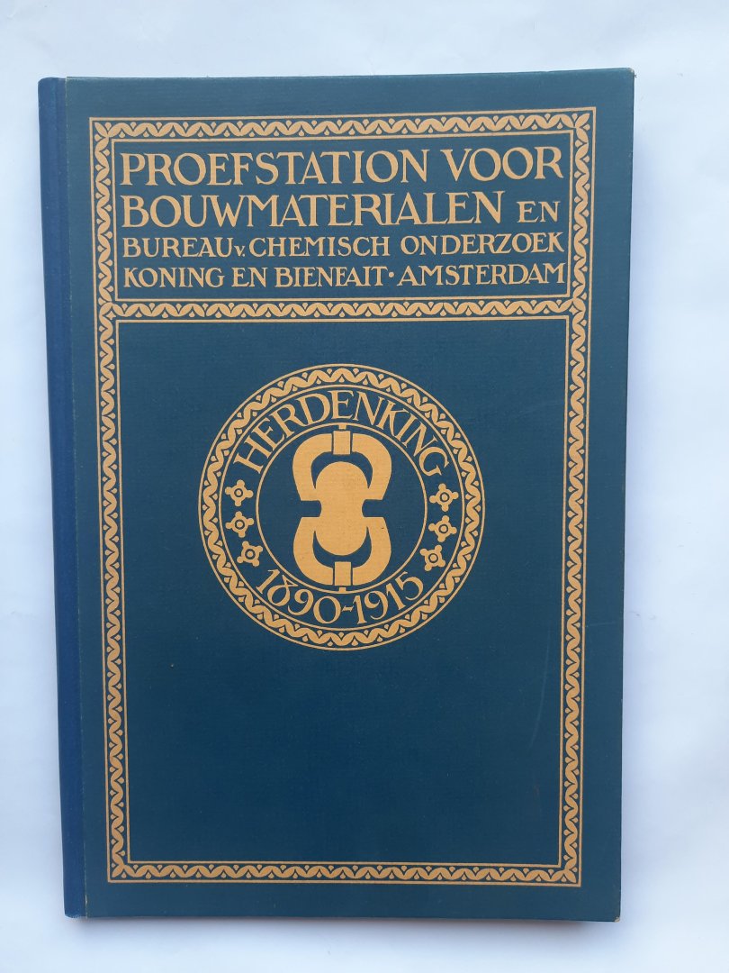 Vele - Proefstation voor bouwmatrialen / Bureau voor Chemisch onderzoek 1890 - 1915