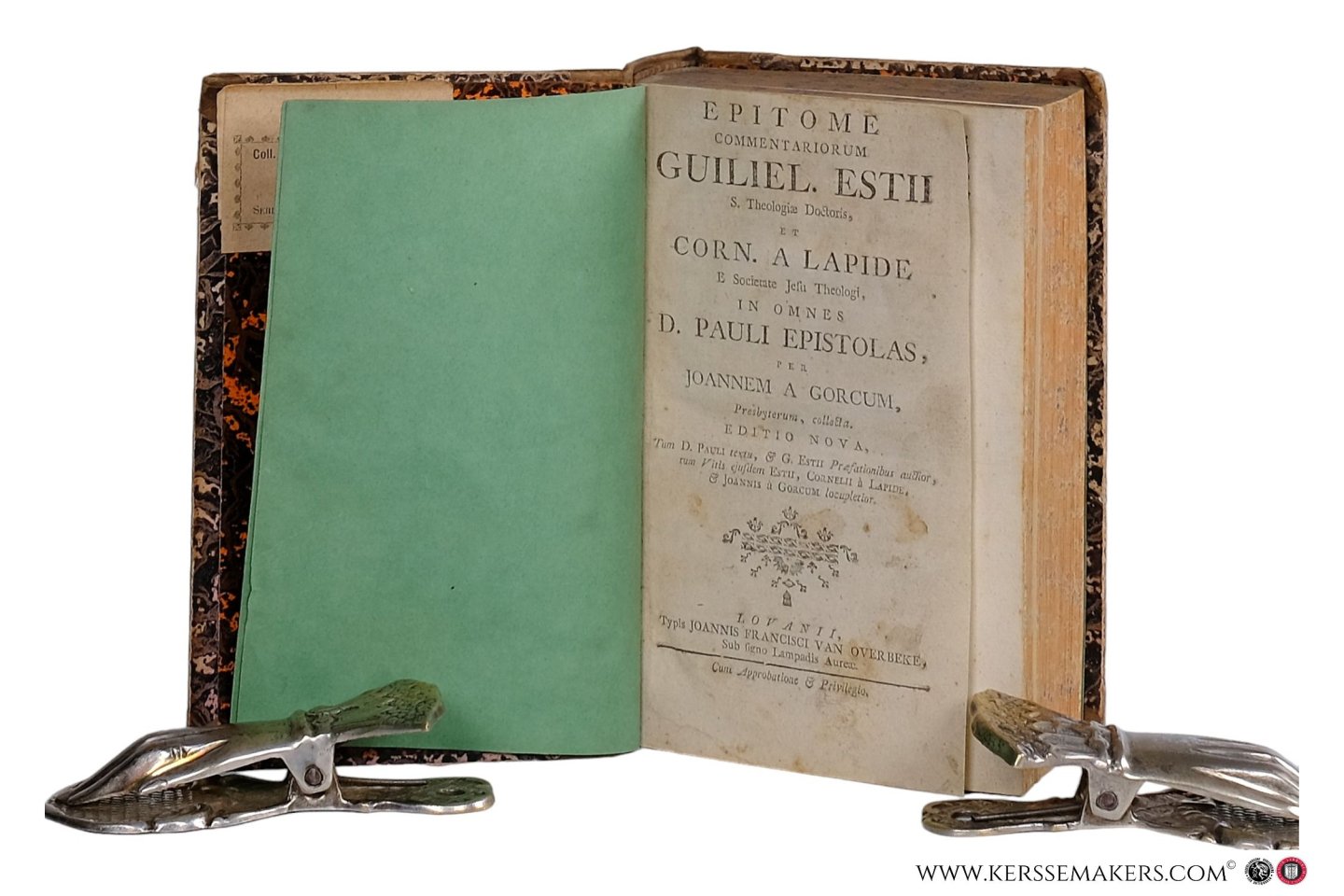 Lapide, Cornelius [ Corn. a Lapide ] / Joannem a Gorcum. - Epitome commentariorum Guilielmi Estius... et Corn. A Lapide... in omnes D. Pauli Epistolas, per Joannem A Gorcum Presbyterum, collecta. Editio Nova.