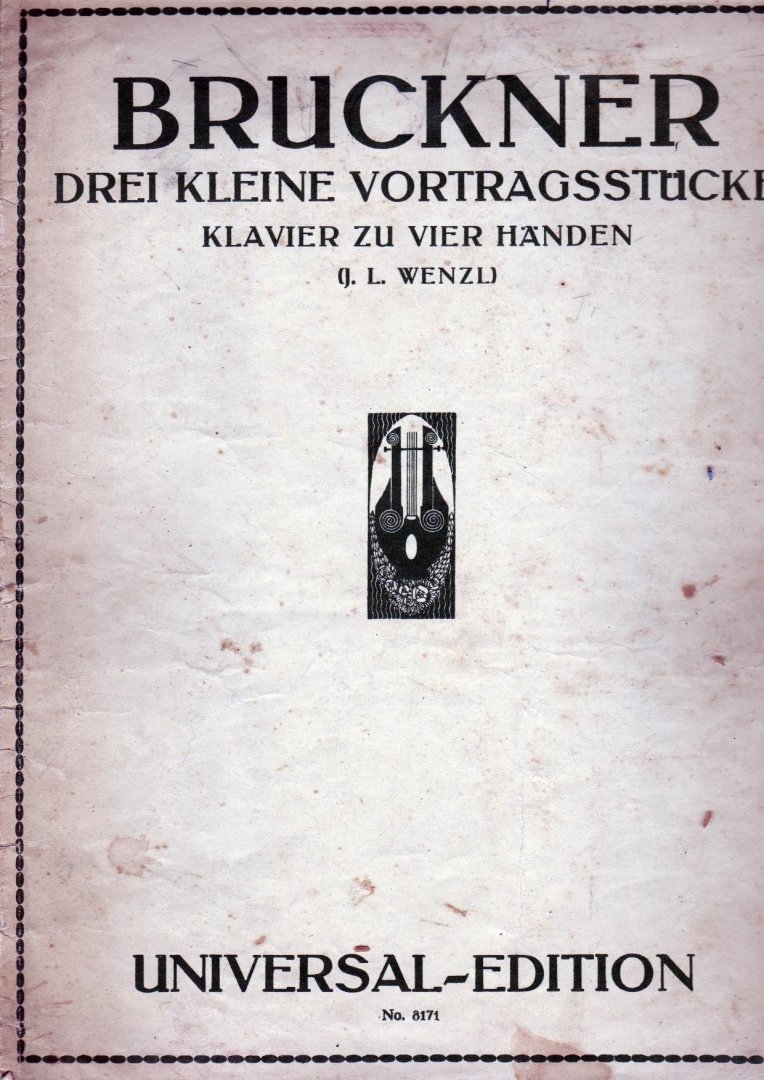 Bruckner - Drei Kleine Vortragsstucke, klavier zu vier handen