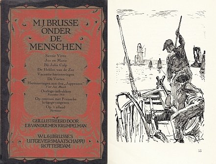 BRUSSE, M.J. - Onder de menschen. Geïllustreerd door E.B. van Dulmen Krumpelman. (Compleet in 4 delen).