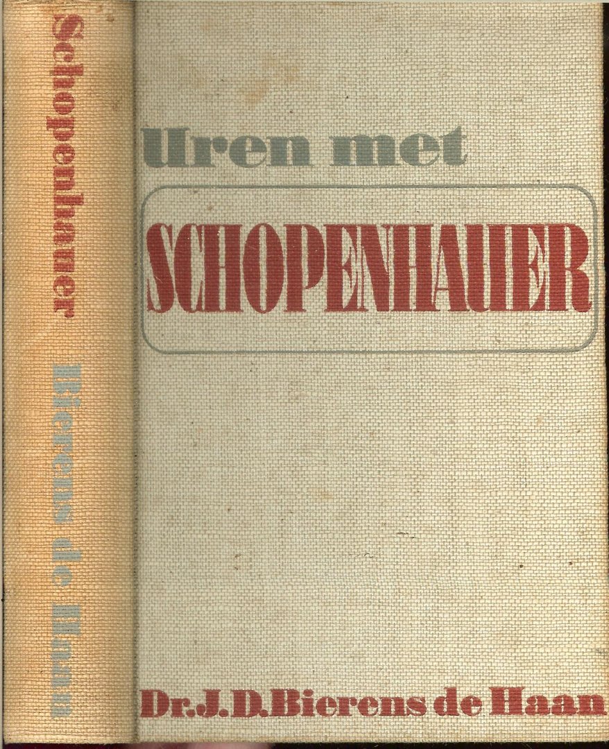 Haan, Dr. J. D. Bierens de  ..  Band en Omslag door H. Salden - Schopenhauer