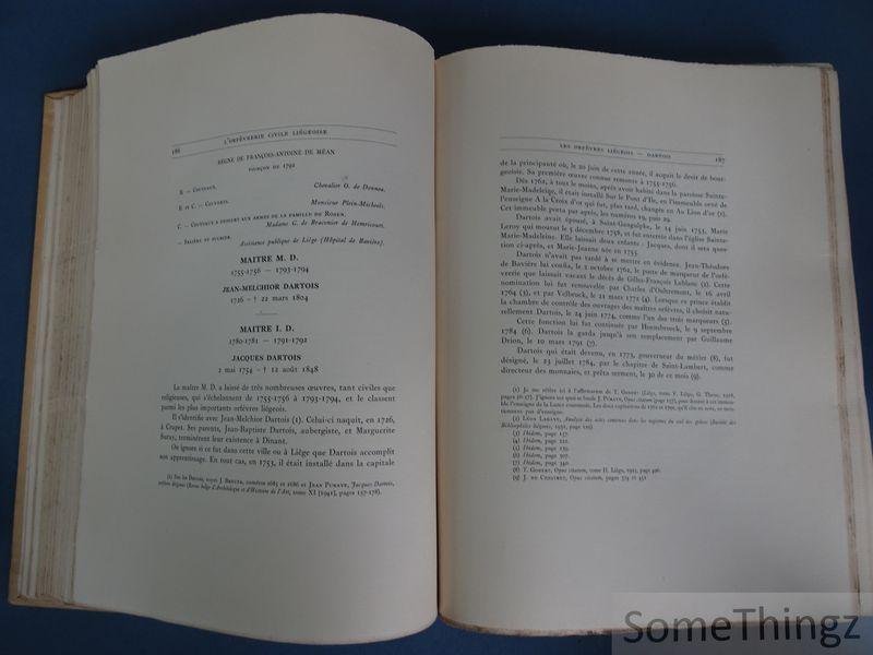 Joseph Brassinne. - L'orfevrerie civile liégeoise Tome I. [N° 159 de 165 exemplaires.]