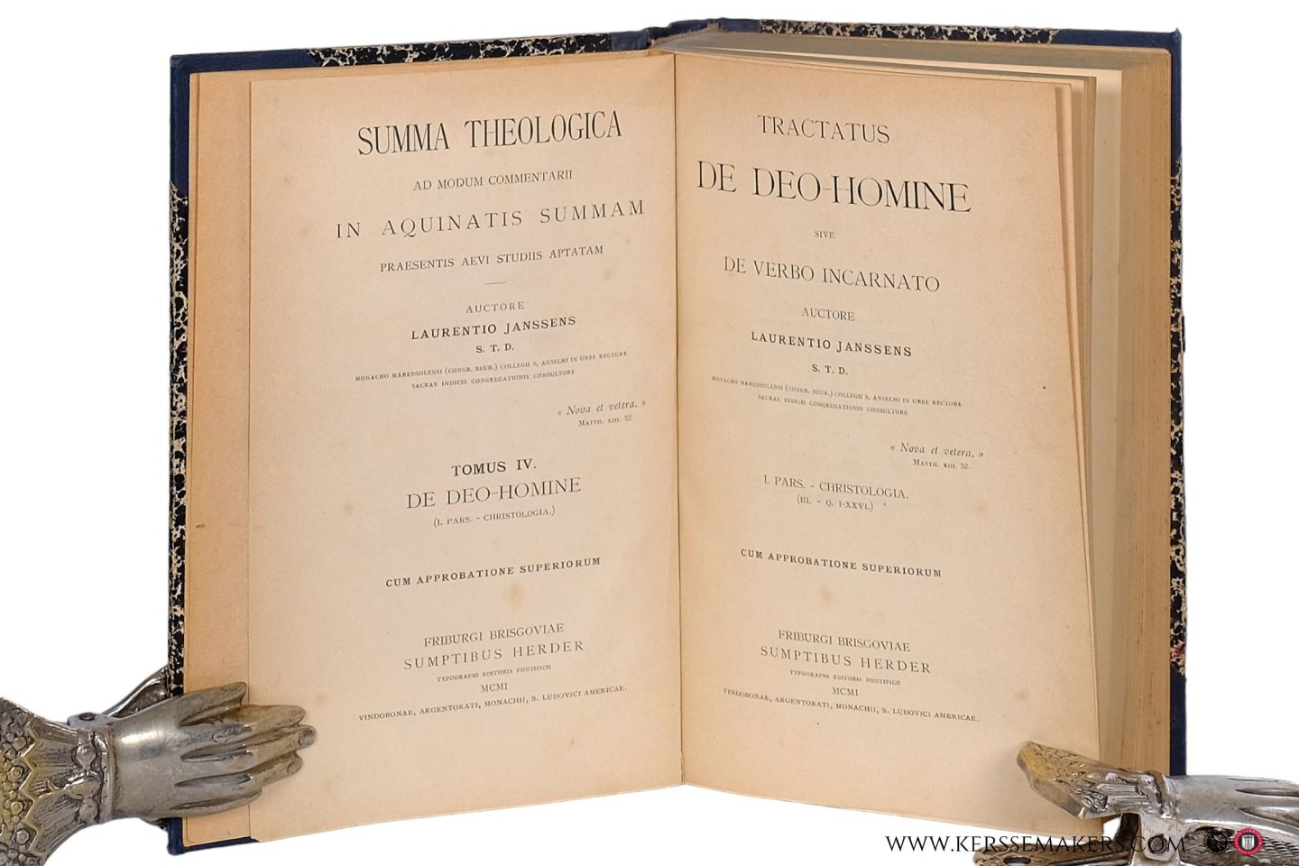 Janssens, Laurentio. - De Deo-Homine sive De Verbo Incarnato. I. Pars - Christologia.