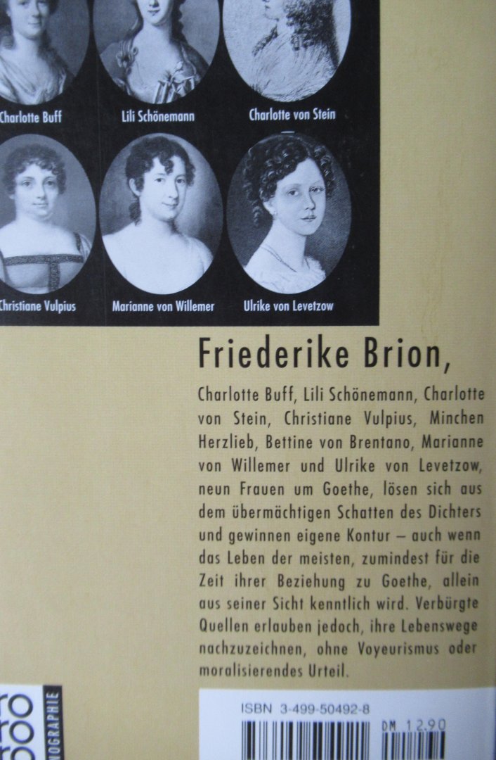 Seele, Astrid - Frauen um Goethe