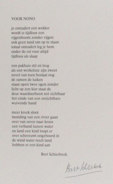 Schierbeek, Bert, Gerrit Achterberg, Bertus Aafjes, Louis Ferron, Willem van Toorn, Harry Mulisch. - 6x2=12. Zes gedichten en prenten.