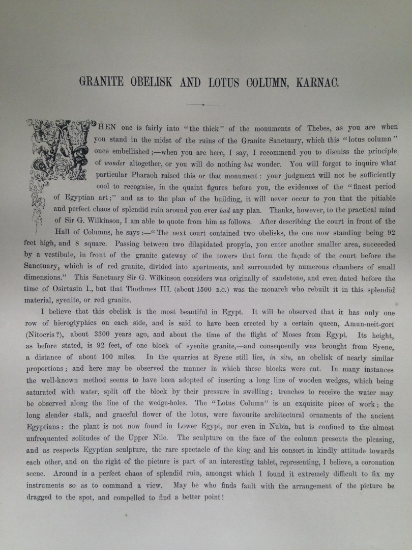 Frith, Francis - Obelisk and Granite Lotus Column, Karnac, Series Egypt and Palestine