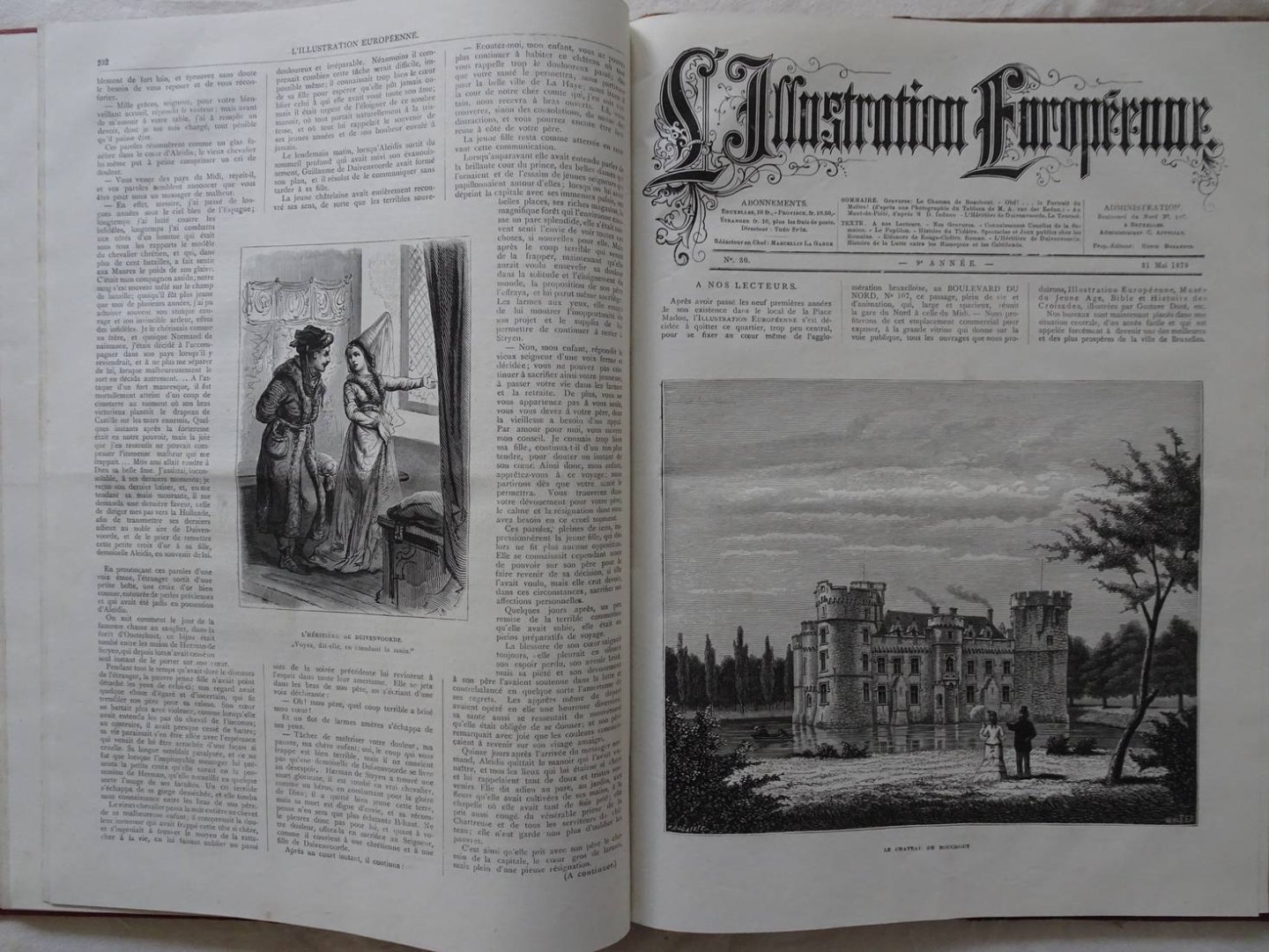 Garde, Marcellin La (ed.). - L'Illustration Européenne. 9e Année, 9 Novembre 1878- 1er Novembre 1879. 52 vols. in 1 binding.