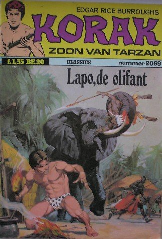 BURROUGHS, EDGAR RICE, - Koran zoon van Tarzan. nr. 2069.
