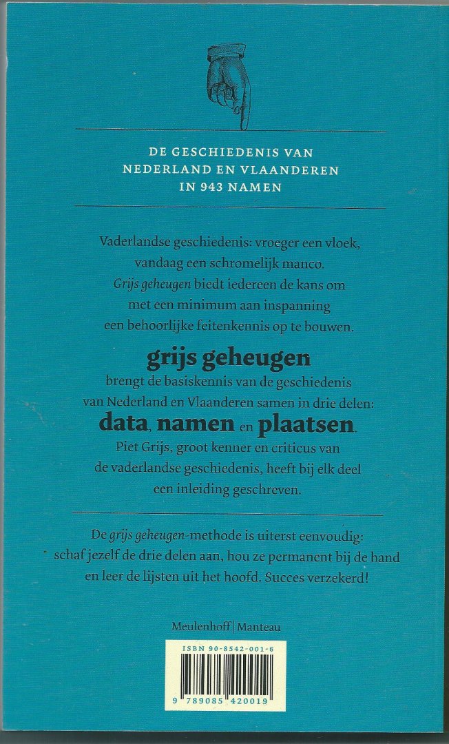 Grijs, Piet inleiding - grijs geheugen  De geschiedenis van Nederland en Vlaanderen in 943 namen