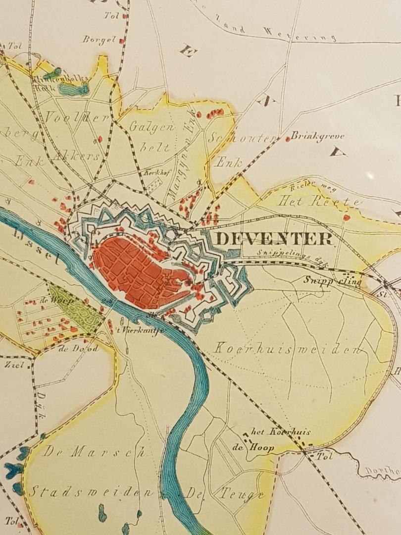 Suringar Hugo - Kuyperkaart Gemeente Deventer Provincie Overijssel 1866