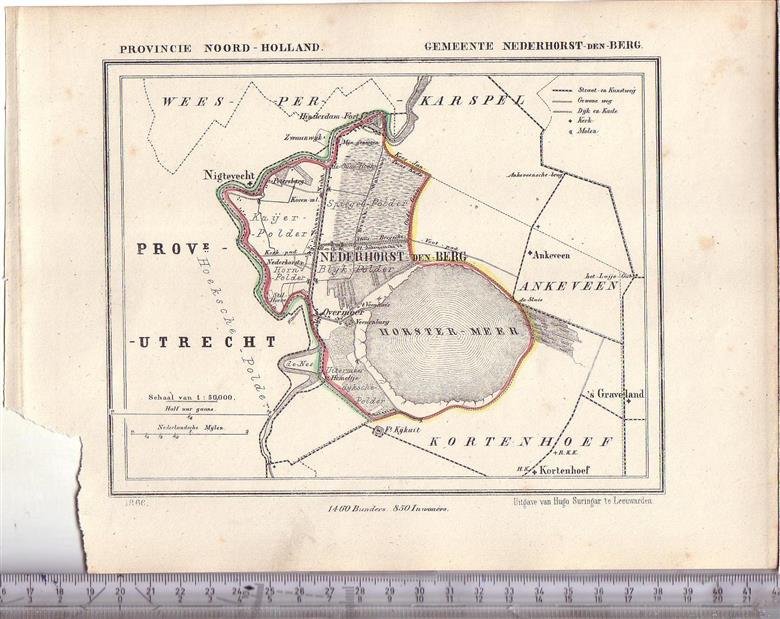 Kuyper Jacob. - Nederhorst den Berg.  Map Kuyper Gemeente atlas van Noord Holland