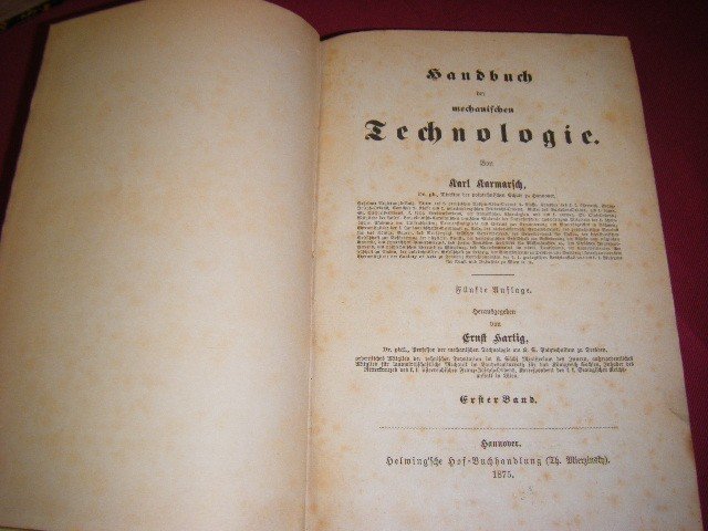 Karl Karmarsch - Handbuch der mechanischen Technologie [set van twee delen]