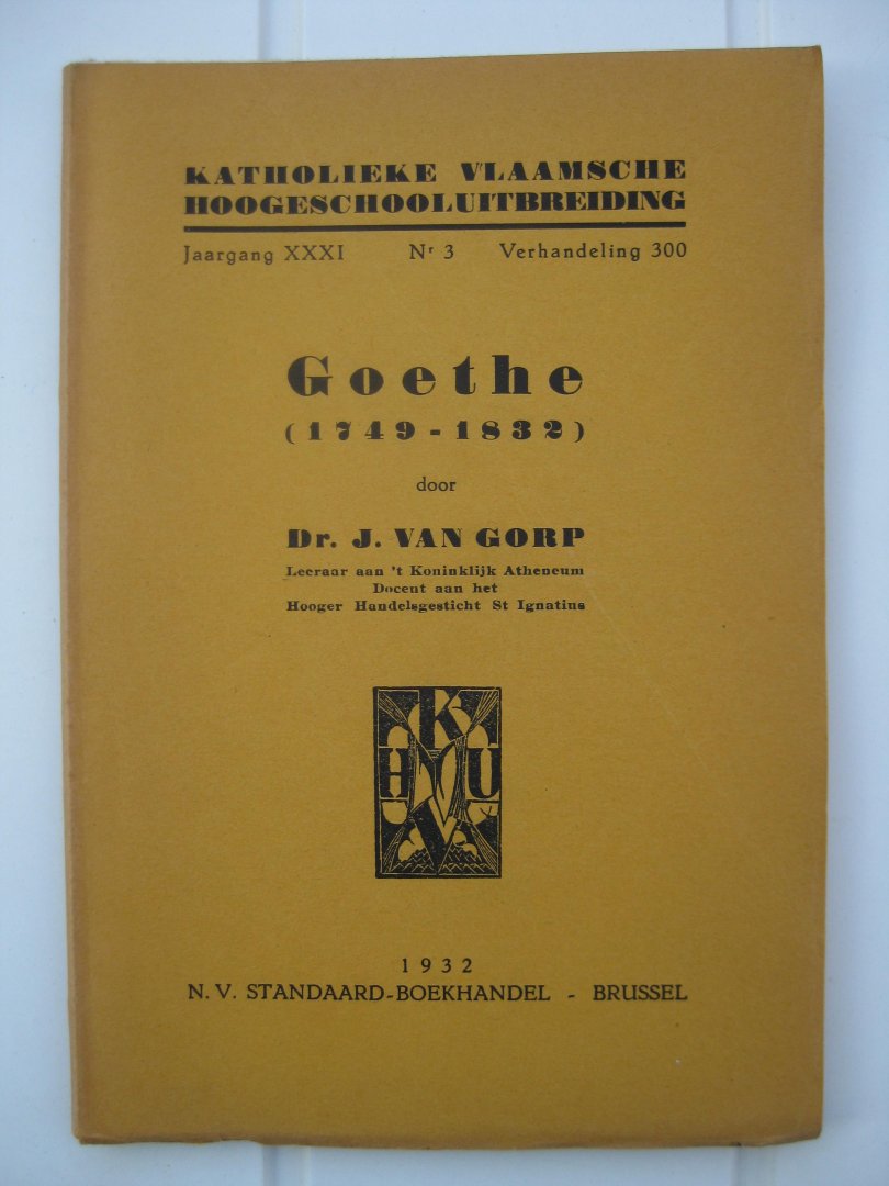 Gorp, J. Van - Goethe (1749-1832).